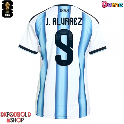 Argentina Julian Alvarez #9 Hjemmebanetrøje Dame VM 2026 Kort ærmer